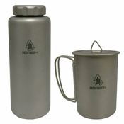 Pathfinder titanium bottle cup set